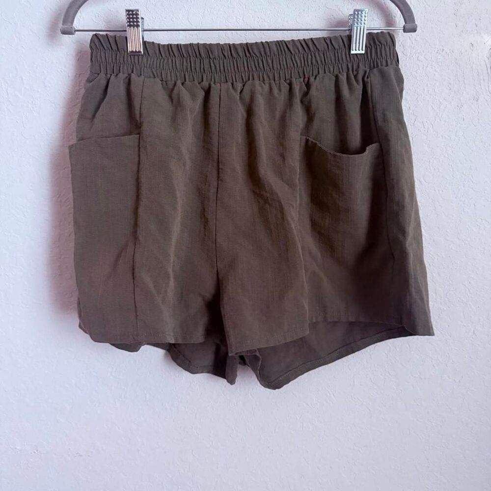 SHEIN Olive Green Pull-On Shorts With Pockets Sz xl